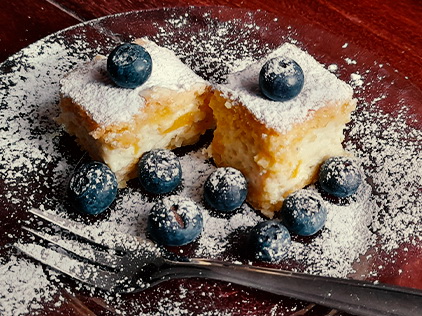 Blueberry Vanilla Cubes (Traditional Hungarian Dessert)