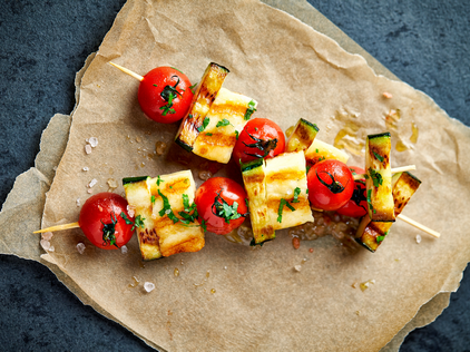 Skewered Grilled Cheese Caprese with Zucchini