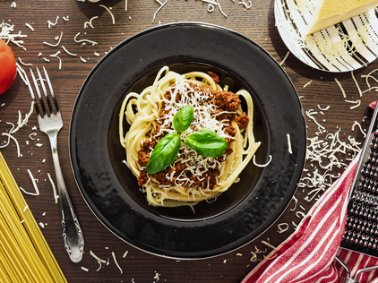 Gourmet Spaghetti Bolognese with Kashkawan Cheese