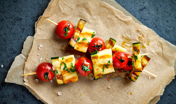 Skewered Grilled Cheese Caprese with Zucchini